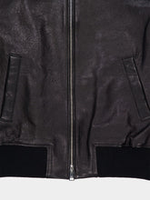 Ami Paris Black Lamb Leather Zipped Jacket