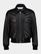 Ami Paris Black Lamb Leather Zip Jacket