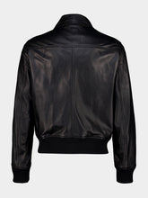 Ami Paris Black Lamb Leather Zip Jacket
