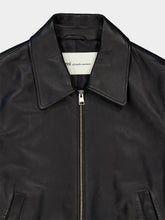 Ami Paris Black Lamb Leather Zip Jacket