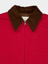 Ami Paris Ruby Red Ami de Coeur Cotton Zipped Jacket