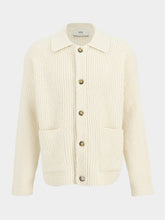 Ami Paris Ivory Knit Cardigan with Branded Buttons