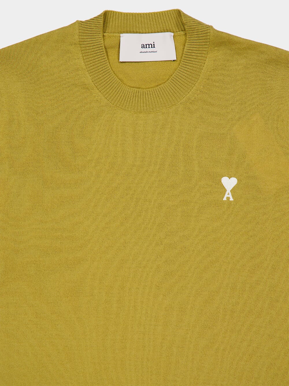 Mustard Wool Crew Neck Sweater