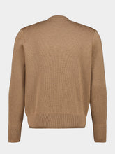 Ami Paris Camel Chine Merino Wool Crewneck Sweater