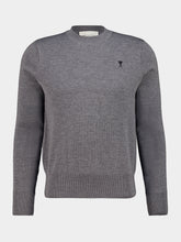 Ami Paris Heather Ash Grey Ami de Coeur Wool Jumper