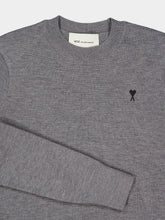 Ami Paris Heather Ash Grey Ami de Coeur Wool Jumper