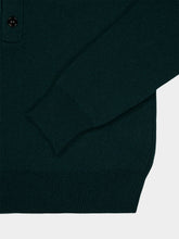 Ami Paris Bottle Green Buttoned Collar Wool Jumper