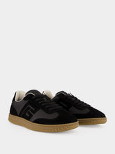 Balmain Black Swan Suede and Leather Trainers