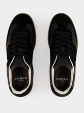 Balmain Black Swan Suede and Leather Trainers