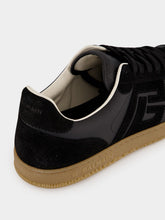Balmain Black Swan Suede and Leather Trainers