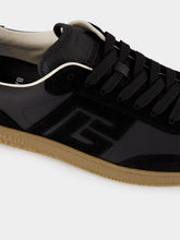 Balmain Black Swan Suede and Leather Trainers