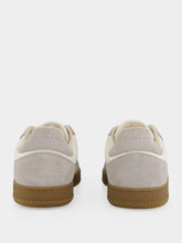 Balmain Light Grey Swan Leather Trainers