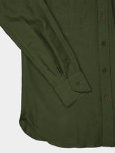 Tom Ford Green Wood Cotton Silk Washed Twill Military Shirt