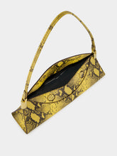 Balmain Yellow 64-83 Small Python-Effect Shoulder Bag