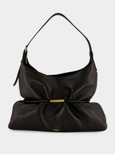 Balmain Black Sphynx Medium Smooth Leather Bag