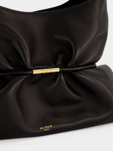 Balmain Black Sphynx Medium Smooth Leather Bag