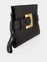 Balmain Black Anthem Smooth Leather Clutch