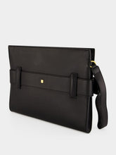 Balmain Black Anthem Smooth Leather Clutch