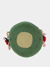 Coro Cora Green Christmas Bread Basket Candy Cane