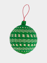 Coro Cora Green and White Christmas Ball Ornament