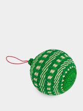 Coro Cora Green and White Christmas Ball Ornament
