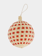 Coro Cora White and Red Christmas Ball Ornament