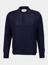 Ami Paris Night Blue Tonal Ami Polo