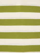 Ami Paris White Cream and Matcha Cotton Striped Polo