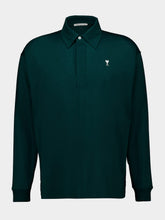 Ami Paris Evergreen Cotton Boxy Polo