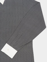 Tom Ford Black and White Mulberry Silk Button-Up Shirt