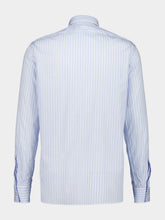 Tom Ford Light Blue and White Striped Cotton Shirt