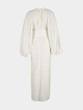 Marrakshi Life Solid White The Touareg Cotton V-Neck Maxi Dress