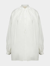 Marrakshi Life White Touarreg Cotton Balloon Sleeve Tunic