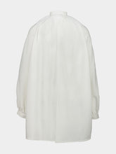 Marrakshi Life White Touarreg Cotton Balloon Sleeve Tunic