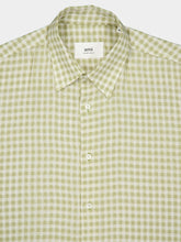Ami Paris Green Boxy Fit Check Shirt