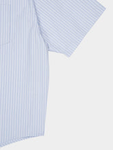 Ami Paris Blue Cotton Short Sleeve Ami De Coeur Boxy Shirt