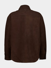 Ami Paris Chocolate Suede Leather Overshirt