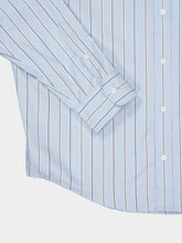 Ami Paris Cashmere Blue and Ivory Striped Cotton Shirt