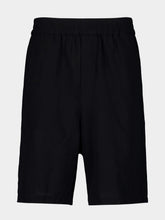 Elasticated Waist Black Bermuda Shorts | PDP - Fashion Clinic