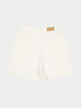 Ami Paris White Cotton Loose Bermuda Shorts