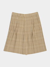 Ami Paris Caramel Prince of Wales Wool Shorts
