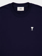 Ami Paris Night Blue Cotton Sweatshirt