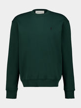 Ami Paris Bottle Green Ami De Coeur Cotton Sweatshirt