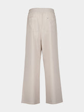 Ami Paris Wide Leg Crepe Trousers