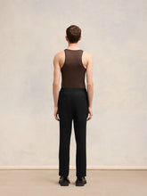 Ami Paris Black Wool Elasticated Waist Trousers