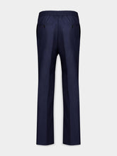 Ami Paris Navy Wool Elasticated Waist Trousers