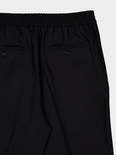Ami Paris Black Wool Elasticated Waist Trousers