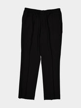 Ami Paris Black Elasticated-Waist Wool Trousers