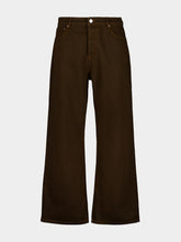 Ami Paris Chocolate Brown Large-Fit Cotton Jeans