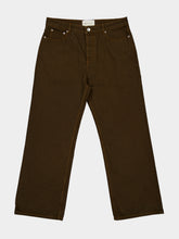 Ami Paris Chocolate Brown Large-Fit Cotton Jeans